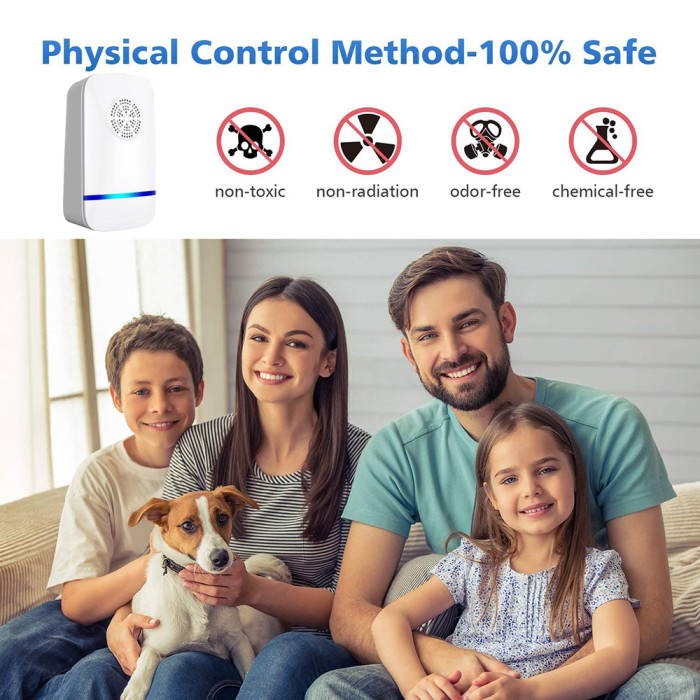 (6 Pack) Ultrasonic Pest Repeller, Plug in Indoor Pest Control, Pest Repellent for Mouse, Insect, Roach, Spider, Rodent, Mosquito Repellent for House Hotel Office Garage Warehouse