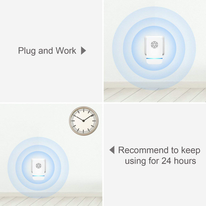 (6 Pack) Ultrasonic Pest Repeller, Plug in Indoor Pest Control, Pest Repellent for Mouse, Insect, Roach, Spider, Rodent, Mosquito Repellent for House Hotel Office Garage Warehouse