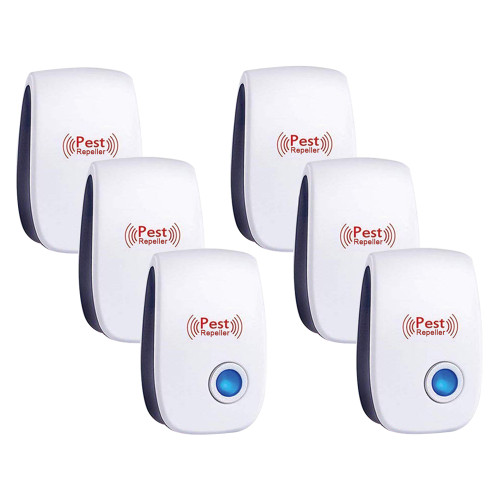 Ultrasonic Pest Repeller 6 Pack – Electronic Repellent for Control Rodent Indoor, Indoor Repellent, Plug-in, Mosquito, Insect, Mice, Spider, Bug, Ant, Cockroach