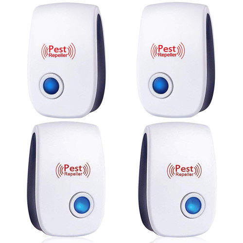 Ultrasonic Pest Repeller 4 Pack - Electronic Repellent for Pest Control – Rodent Repellent Indoor, Ultrasonic Indoor Pest Repellent, Plug-in, for Mosquito, Insect, Mice, Spider, Bug, Ant, Cockroach