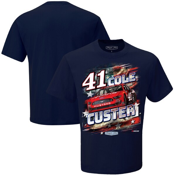 Cole Custer Stewart-Haas Racing Team Collection Haas Patriotic T-Shirt - Navy