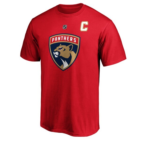 Aleksander Barkov Florida Panthers Fanatics Branded Authentic Stack Player Name & Number T-Shirt - Red