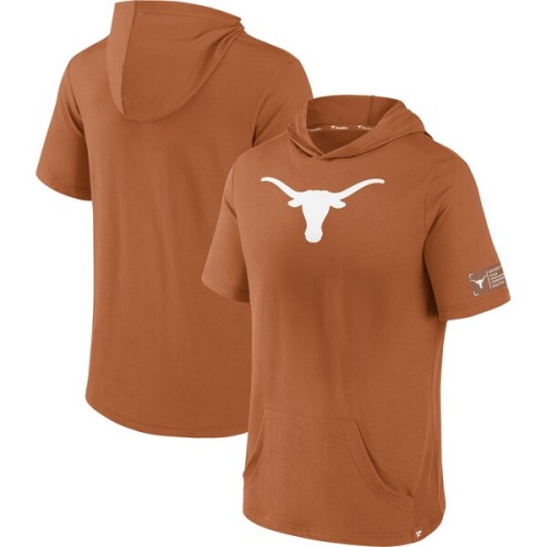 Texas Longhorns Fanatics Branded Approach Run Pullover Short Sleeve Hoodie - Texas Orange