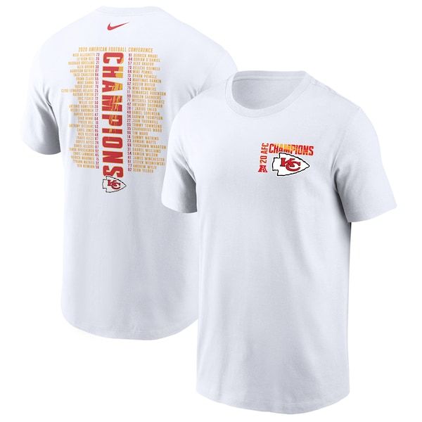 Kansas City Chiefs Nike 2020 AFC Champions Roster T-Shirt - White