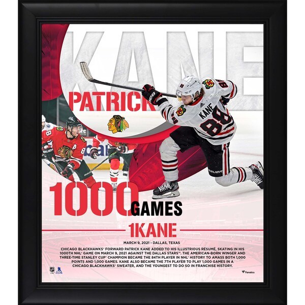 Patrick Kane Chicago Blackhawks Fanatics Authentic Unsigned 15" x 17" 1,000 Games Collage