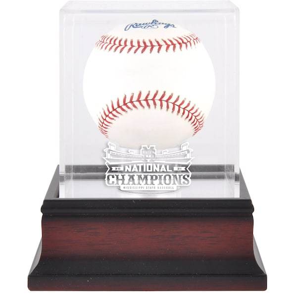 Mississippi State Bulldogs Fanatics Authentic 2021 NCAA Men's Baseball College World Series National Champions Mahogany Display Case