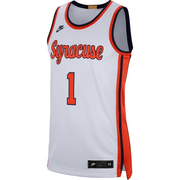 #1 Syracuse Orange Nike Retro Limited Jersey - White