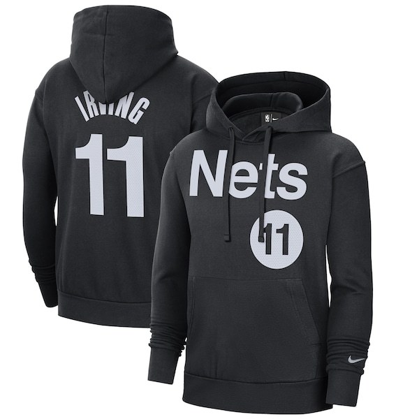 Kyrie Irving Brooklyn Nets Nike 2020/21 Earned Edition Name & Number Pullover Hoodie - Black