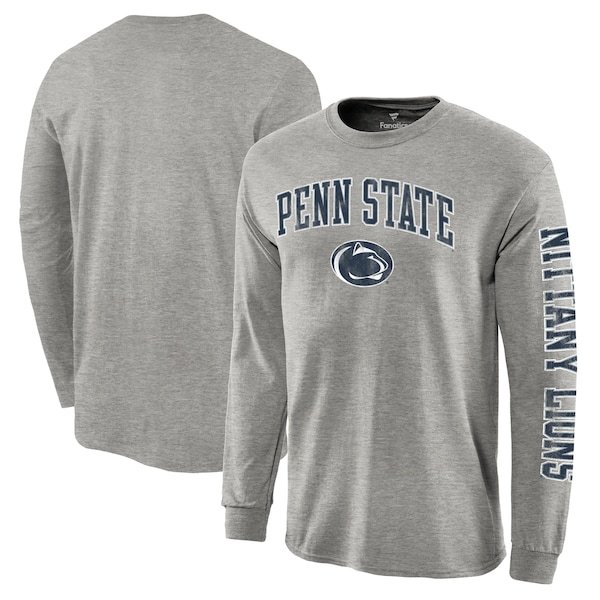 Penn State Nittany Lions Fanatics Branded Distressed Arch Over Logo Long Sleeve Hit T-Shirt - Gray