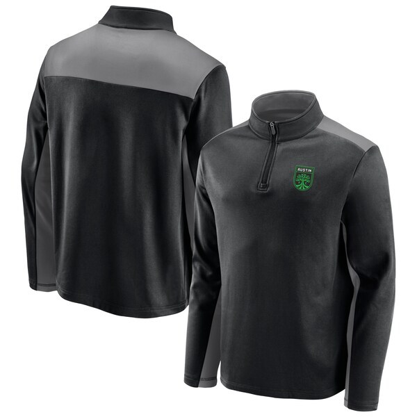 Austin FC Fanatics Branded Primary Logo 1/4-Zip Fleece Jacket - Black