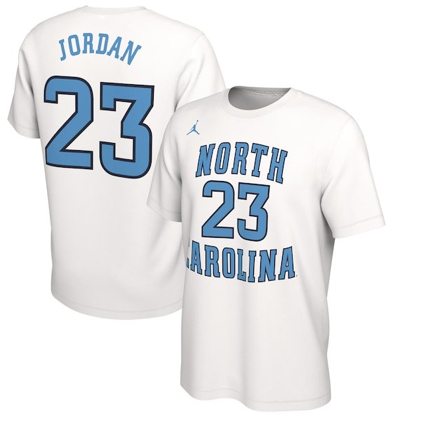 Michael Jordan North Carolina Tar Heels Jordan Brand Retro Alumni Basketball Jersey T-Shirt - White