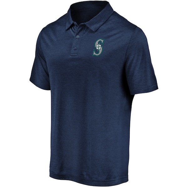 Seattle Mariners Fanatics Branded Iconic Striated Primary Logo Polo - Navy