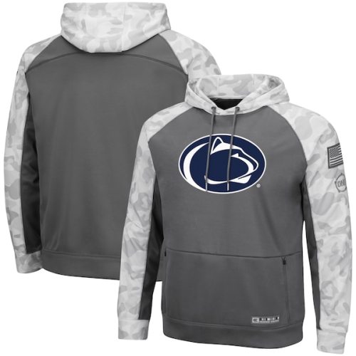 Penn State Nittany Lions Colosseum OHT Military Appreciation Tonal Raglan Pullover Hoodie - Gray/Arctic Camo