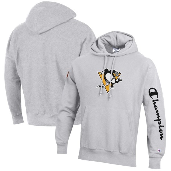 Pittsburgh Penguins Champion Reverse Weave Pullover Hoodie - Heathered Gray