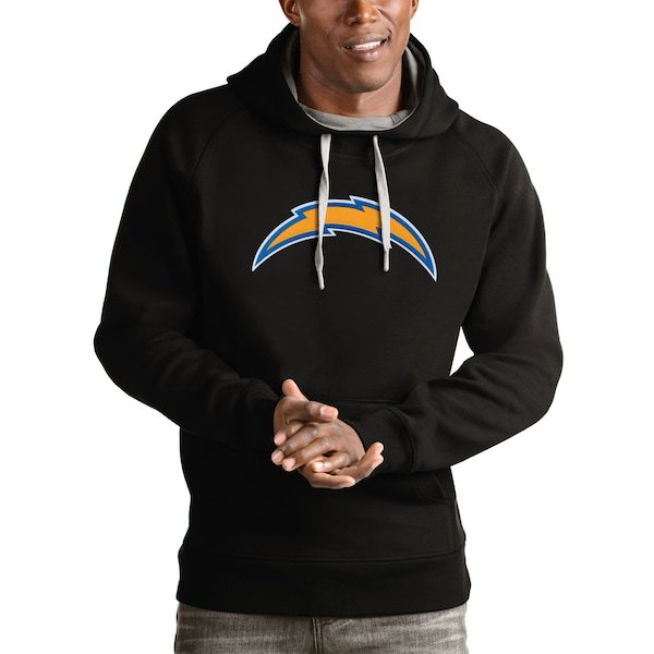 Los Angeles Chargers Antigua Victory Pullover Hoodie - Black
