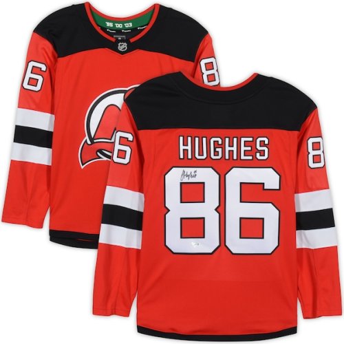 Jack Hughes New Jersey Devils Fanatics Authentic Autographed Red Fanatics Breakaway Jersey