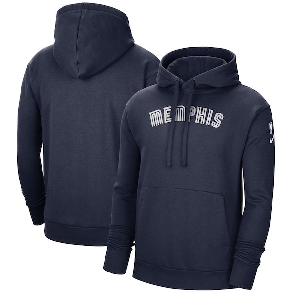Memphis Grizzlies Nike 2021/22 City Edition Essential Logo Pullover Hoodie - Navy