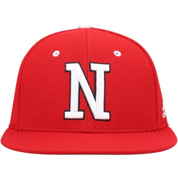 Nebraska Huskers adidas Team On-Field Baseball Fitted Hat - Scarlet