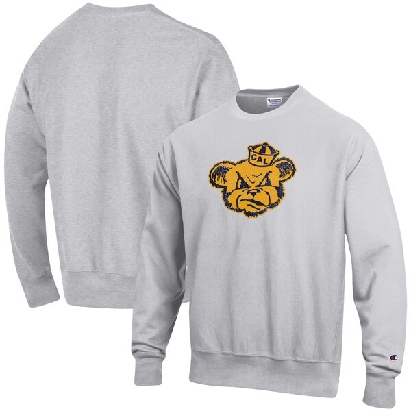 Cal Bears Champion Vault Logo Reverse Weave Pullover Sweatshirt - Heathered Gray