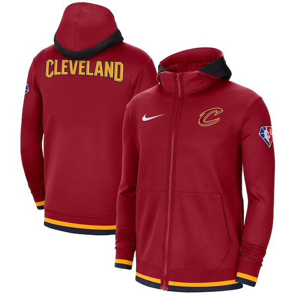 Cleveland Cavaliers Nike 75th Anniversary Performance Showtime Full-Zip Hoodie Jacket - Red
