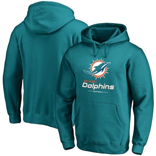 Miami Dolphins Fanatics Branded Team Lockup Pullover Hoodie - Aqua