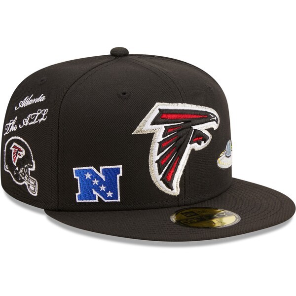 Atlanta Falcons New Era Team Local 59FIFTY Fitted Hat - Black
