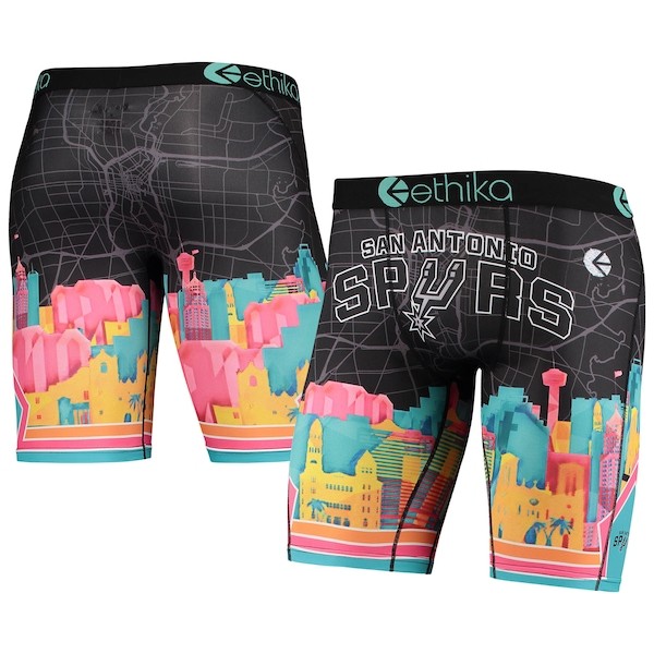 San Antonio Spurs Ethika 2021/22 City Edition Boxer Briefs - Black