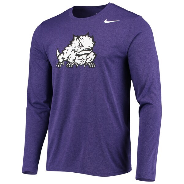 TCU Horned Frogs Nike School Logo Legend Performance Long Sleeve T-Shirt - Purple