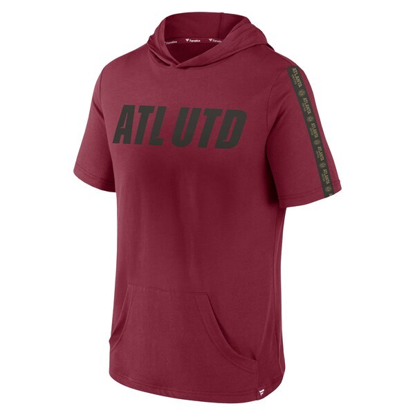 Atlanta United FC Fanatics Branded Definitive Victory Short-Sleeved Pullover Hoodie - Red