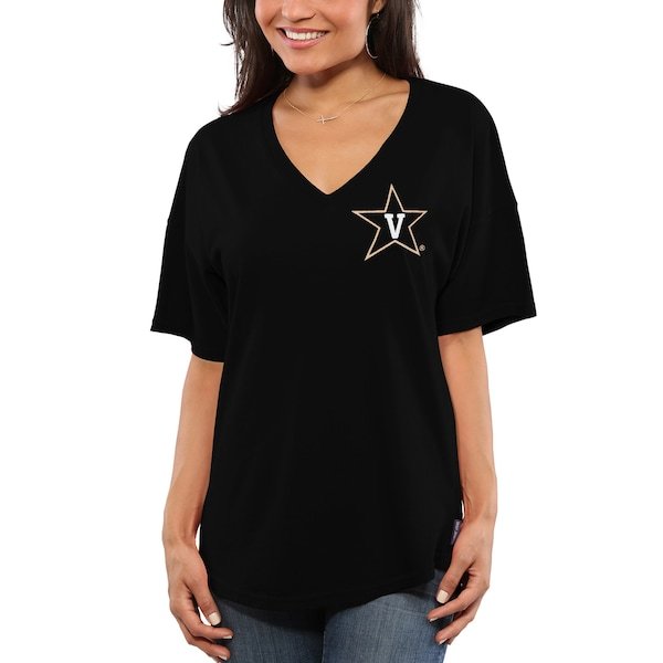 Vanderbilt Commodores Women's Spirit Jersey Oversized T-Shirt - Black