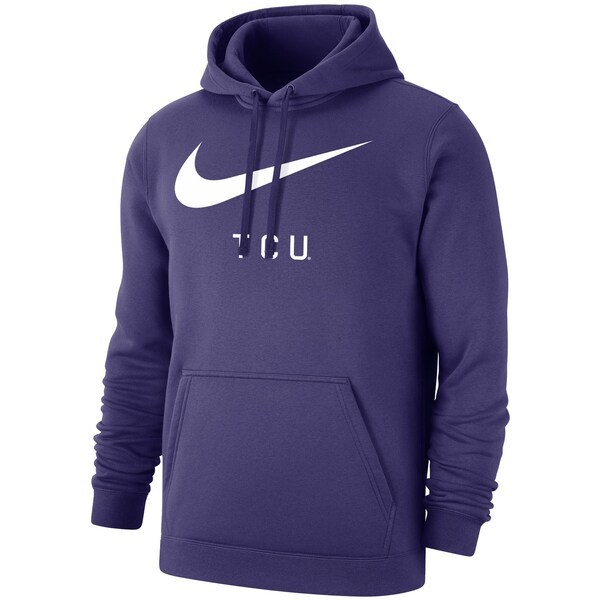 TCU Horned Frogs Nike Big Swoosh Club Pullover Hoodie - Purple