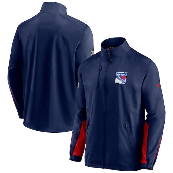 New York Rangers Fanatics Branded Authentic Pro Locker Room Rinkside Full-Zip Jacket - Navy