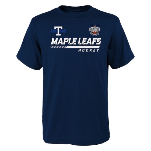 Toronto Maple Leafs Youth 2022 NHL Heritage Classic Locker Room T-Shirt - Navy