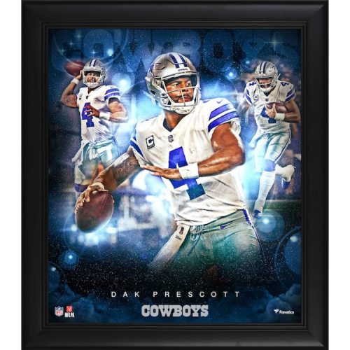 Dak Prescott Dallas Cowboys Fanatics Authentic Framed 15" x 17" Stars of the Game Collage
