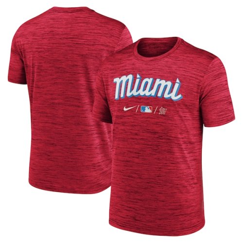 Miami Marlins Nike Authentic Collection City Connect Velocity Performance T-Shirt - Red