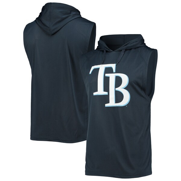 Tampa Bay Rays Stitches Sleeveless Pullover Hoodie - Navy