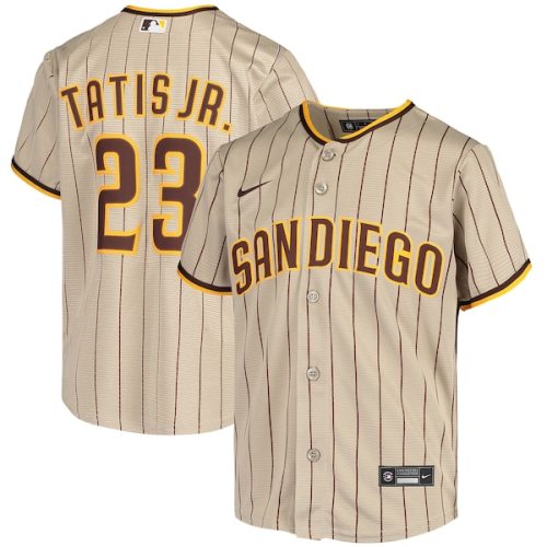 Fernando Tatis Jr. San Diego Padres Nike Youth Alternate Replica Player Jersey - Sand/Brown