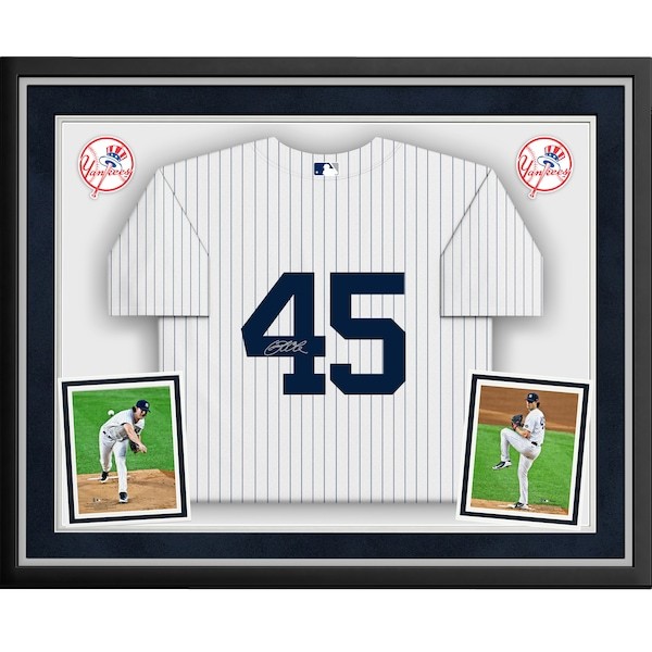 Gerrit Cole New York Yankees Fanatics Authentic Deluxe Framed Autographed White Nike Replica Jersey