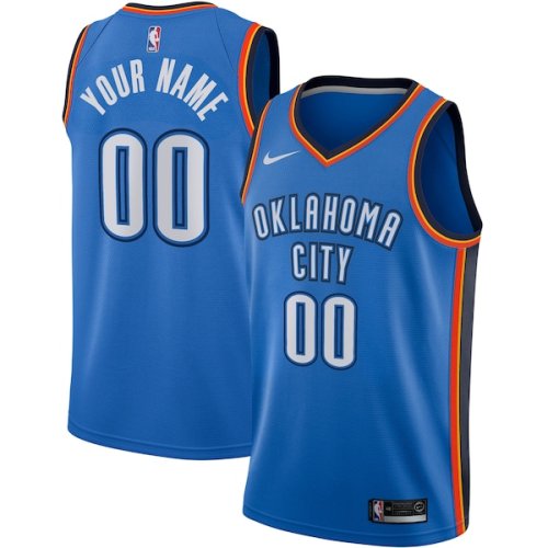 Oklahoma City Thunder Nike Swingman Custom Jersey Blue - Icon Edition