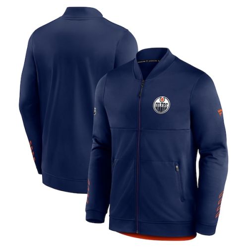 Edmonton Oilers Fanatics Branded Locker Room Full-Zip Jacket - Navy