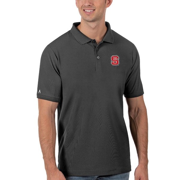 NC State Wolfpack Antigua Legacy Pique Polo - Anthracite