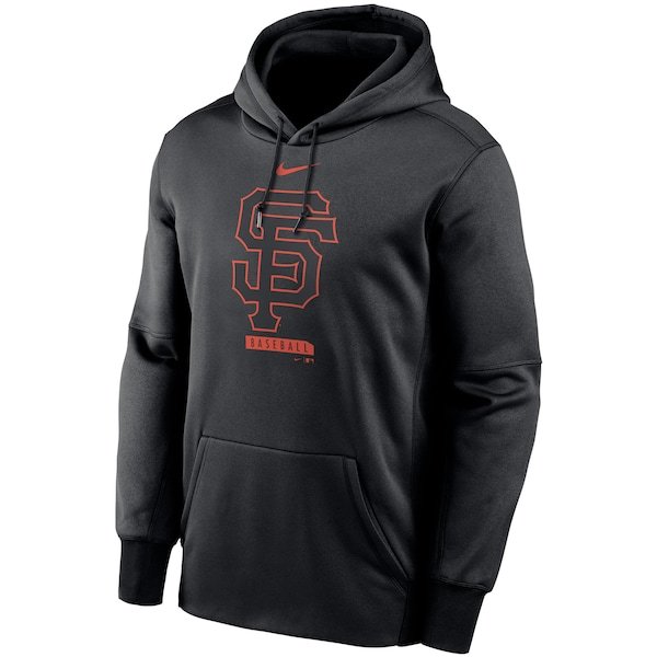 San Francisco Giants Nike Logo Therma Performance Pullover Hoodie - Black