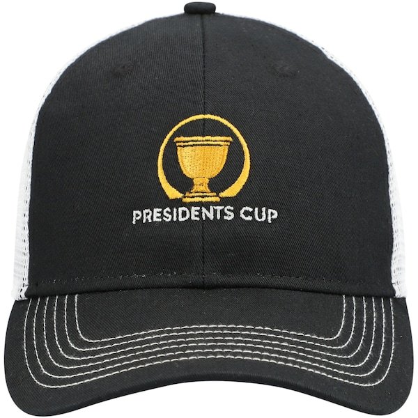 2022 Presidents Cup Ahead Official Logo Mesh Back Adjustable Hat - Black/White