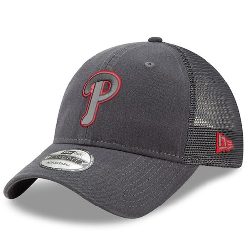 Philadelphia Phillies New Era Velocity Trucker 9TWENTY Adjustable Hat - Graphite