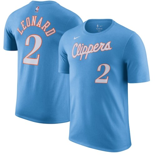 Kawhi Leonard LA Clippers Nike 2021/22 City Edition Name & Number T-Shirt - Blue