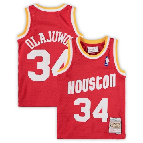 Hakeem Olajuwon Houston Rockets Mitchell & Ness Preschool Hardwood Classics Throwback Team Jersey - Red