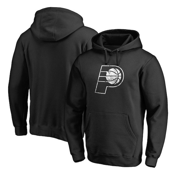Indiana Pacers Fanatics Branded Marble Logo Pullover Hoodie - Black