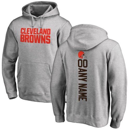 Cleveland Browns NFL Pro Line by Fanatics Branded Personalized Playmaker Pullover Hoodie - Heather Gray