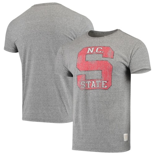 NC State Wolfpack Original Retro Brand Vintage Logo Tri-Blend T-Shirt - Heathered Gray