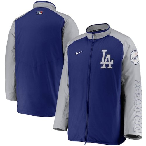 Los Angeles Dodgers Nike Authentic Collection Dugout Full-Zip Jacket - Royal/Gray